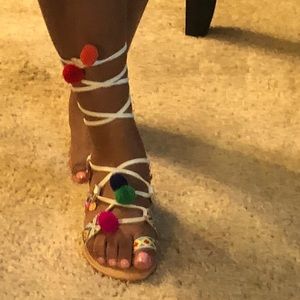 Colorful festival sandals